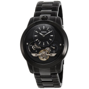 Correa de reloj Fossil ME1131 Acero inoxidable Negro 22mm